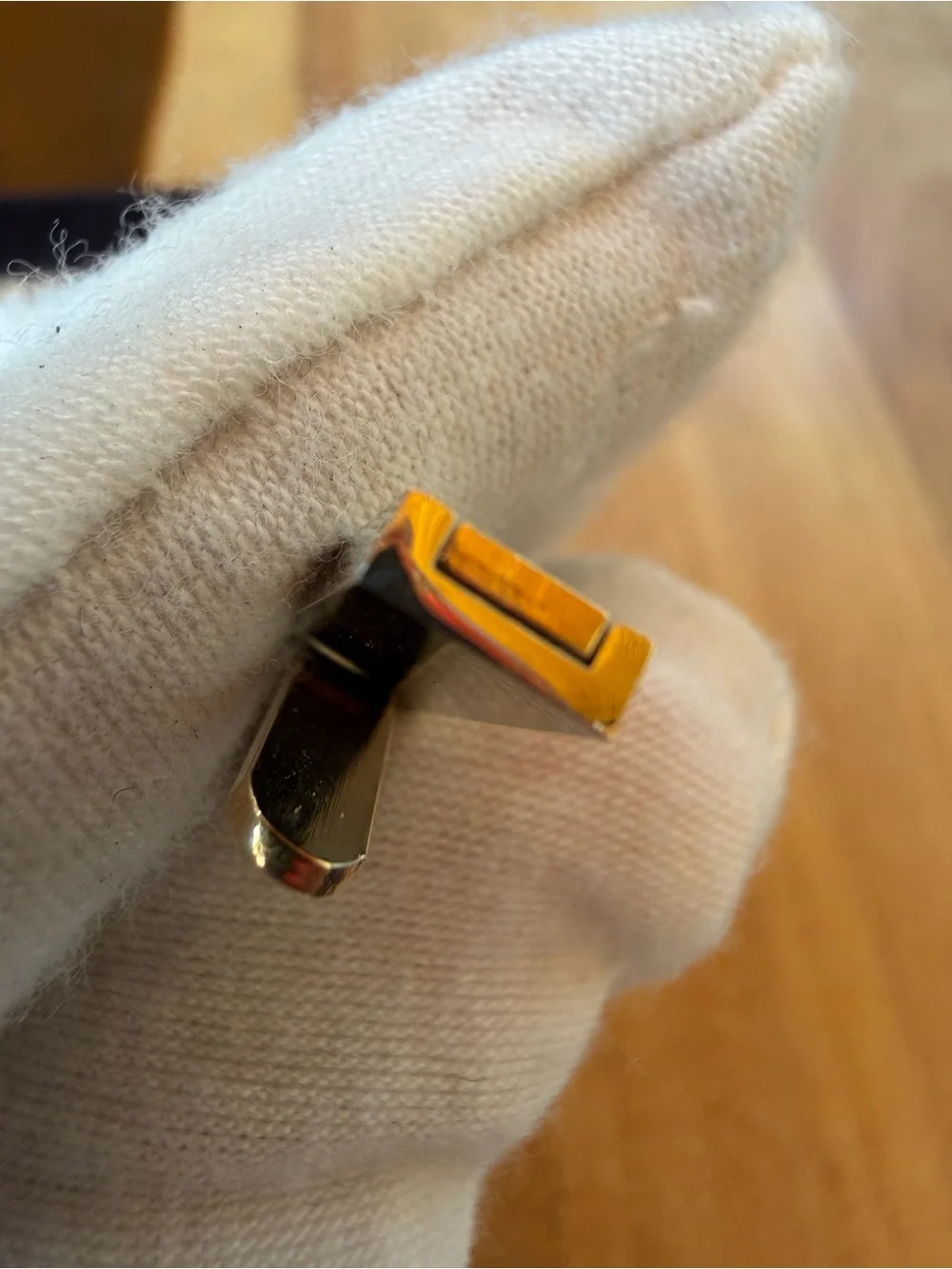 Vintage Christian Dior Gold-Tone Engraved Tie Clip with velvet box